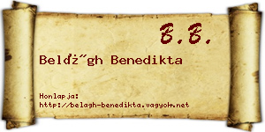 Belágh Benedikta névjegykártya